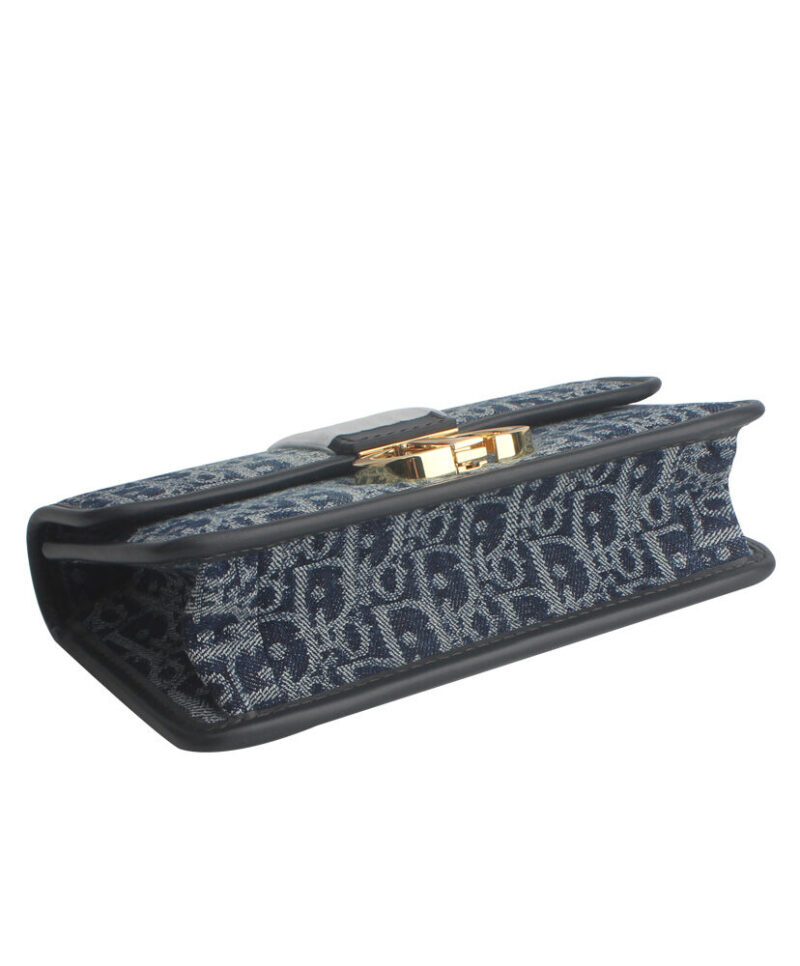 Christian Dior 30 Montaigne East-West Bag with Chain Blue